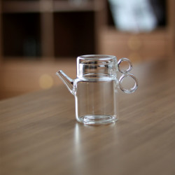 津艺堂 100ml迷你小泡壶 耐高温玻璃一人饮泡茶壶一壶一杯精致指环小茶壶