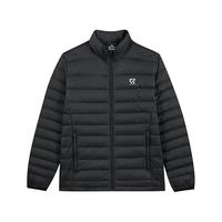 361°轻薄羽绒服男宽松舒适保暖短外套轻便羽绒运动御寒上装 【男款】基础黑 M