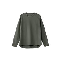 無印良品 MUJI（無印良品 ）男式 华夫格 插肩袖T恤 打底衫 AB11CC3A