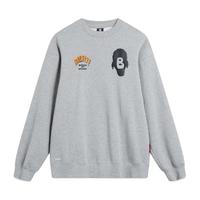 李宁 LI-NING反伍丨加绒保暖卫衣男子冬套头圆领运动上衣AWDT873 【加绒】花灰-2 L