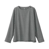 無印良品 無印良品 MUJI  女式 法兰绒 罩衫  BCA24C1A 黑色格纹 L