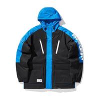 UNDER GARDEN it 男女情侣款连帽羽绒服个性撞色外套7096MAD YEX/黄色 M