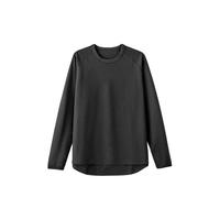 無印良品 MUJI（無印良品 ）男式 华夫格 插肩袖T恤 打底衫 AB11CC3A 黑色 M(170/92A)