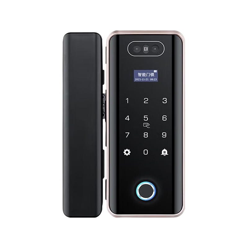 京物 G928 3D人脸识别 特殊门框+上门安装 玻璃门指纹锁