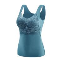 Kissy氧心玻尿酸润肤保暖内衣女一体式透气罩杯御寒防风保暖背心