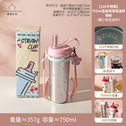 摩登主妇 保温杯保冷女生2025水杯大容量吸管杯车载杯子
