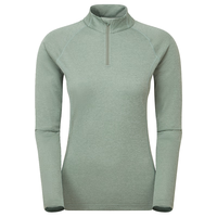 MONTANE盟泰恩DART ZIP NECK户外长袖登山速干衣女徒步攀岩越野跑 PALE SAGE 淡绿 L