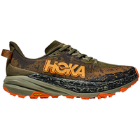 HOKA ONE ONE男款春季飞速羚羊6越野跑步鞋SPEEDGOAT 6轻量抓地 橄榄色/南瓜黄-宽版 42