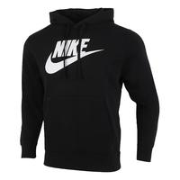 耐克（NIKE）官网舰店男装 运动服透气舒适连帽加绒卫衣套头衫 黑色经典款/加绒加厚保暖 XL