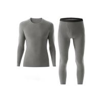 蕉内热皮503+++保暖套装抗菌打底内衣加厚秋衣秋裤内搭 【男士】青木灰 S