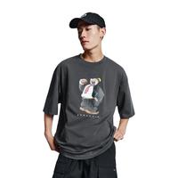 PEACEBIRD/太平鸟 时尚印花 男士T恤 胸前图案款灰色(宽松) 胸前图案款白色(宽松) 尺码表 1 2 3 4 S M L XL XXL XXXL