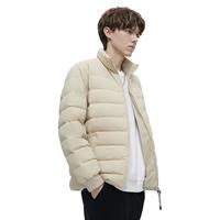 FILA FUSION斐乐潮牌男士羽绒服两件套时尚工装外套 淀乳色-LK 185/104A/XXL