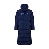 JOMA长款棉服外套男秋冬季连帽过膝防风加厚保暖耐磨抗皱运动棉衣棉袄 藏青 M