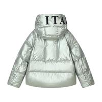 FILA【高圆圆同款】Emerald斐乐女士羽绒服宽松外套上衣 淡竹绿-LG 165/84A/M