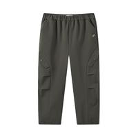 马骑顿（MQD）MQD冬季男大童潮酷学院风保暖百搭休闲裤 军绿 130