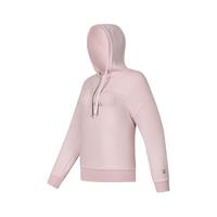 FILA 斐乐女子针织连帽上衣2024春简约宽松运动卫衣 淡紫红色-PK 160/80A/S