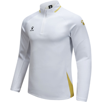 卡尔美(KELME)套头衫男2024年足球训练服运动跑步卫衣半拉链上衣 白色 2XL