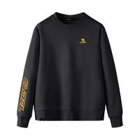 骆驼 CAMEL运动卫衣2024春秋款宽松休闲套头长袖连帽上衣女 7C22264093，幻影黑，女 L