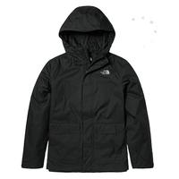 The North Face北面羽绒服男秋冬户外防风保暖面包服鹅绒填充高蓬连帽夹克 JK3/黑色 M