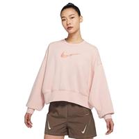 NIKE 耐克 女 T恤宽松舒适 SWSH FLC 长袖 秋 DO7212-601牛津粉色XXL码