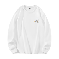  JEANSWEST/真维斯 纯棉 男士长袖T恤  L【110-130斤】 藏青 纯色