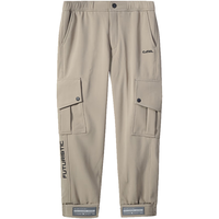 骆驼（CAMEL）【丁真同款】户外软壳裤男防风防水束脚加绒冲锋裤 A0W2WaQ101 黑色 XL