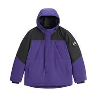 班尼路(Baleno)秋冬男士羽绒服休闲连帽拼接中厚服长袖简约保暖外套 107P L