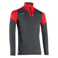 DECATHLON 迪卡侬 运动长袖男春季保暖速干衣服足球训练跑步上衣MSJT 黑红色-2023 S