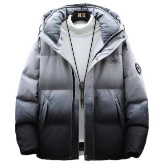 渐变羽绒服男2022年爆款轻薄潮牌冬装男加厚衣服男士冬季外套