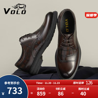 VOLO 犀牛 男士商务正装皮鞋 德比鞋