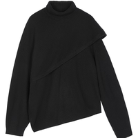 /江南布衣25冬毛针织衫美利奴高领套头5P0313940 001/本黑 L