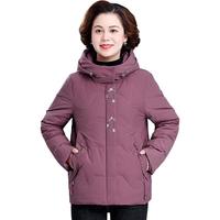 花花公子国风绣花连帽棉服外套冬季加厚保暖棉衣宽松遮肉显瘦中老年装 DL-263粉色【棉服】 2XL 106-120斤