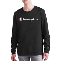 长袖T恤男女Champion刺绣字母Logo圆领打底衫美版集C