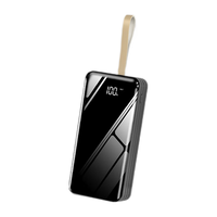 简盛超薄小巧迷你充电宝20000毫安时自带线120W超级快充可爱透明大容量苹果安卓通用可登机移动电源 薄荷绿【自带四线|10W普充|提速333%】标准版