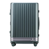漫游 ROAMING鎏金行李箱男万向轮铝框旅行箱包大拉杆箱登机箱子小型密码箱女 墨绿色 20英寸窄边框+降噪轮+桃皮绒内里