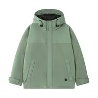 Semir森马棉服男智能温控宽松简约连帽冬季休闲外套工装风上衣 土灰绿4924 170/88A/M