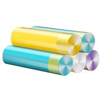 CCKO垃圾袋加厚抽绳手提式家用厨房塑料袋收纳清洁袋自动收口袋子 45*50cm紫色(5卷共100只)