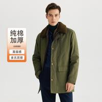 G2000 【100%棉加厚保暖】男款复古风商务休闲工装两件套大衣外套男