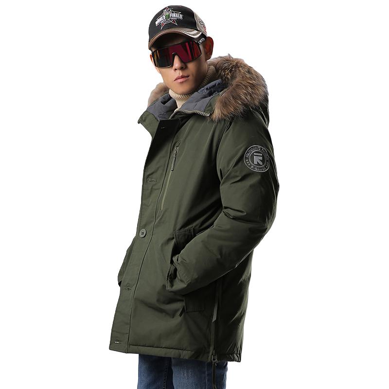 RUNNING RIVER奔流 男士 冬季 户外登山防风保暖中长款珠棉派克棉服D7145N 583绿 XXXL