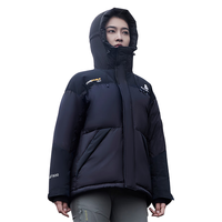 思凯乐SCALER羽绒服男1000蓬户外加厚短款大鹅绒外套女哈尔滨旅游保暖衣 黑色1000蓬鹅绒-女(升级款) XXL