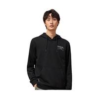 特步（XTEP）加绒卫衣男连帽保暖休闲运动上衣 正黑色 XL