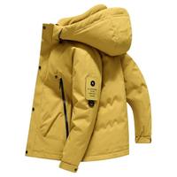 雪中飞 SNOWFLYING 男式连帽羽绒服秋冬保暖简约防风面料高品质90鸭绒短款羽绒服男