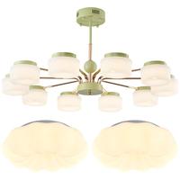 雷士 NVC   Lighting照明 雷士 NVC   Lighting奶油风舒适光吊灯全光谱客厅大灯餐厅灯全光谱灯具灯饰全屋套餐 10头+卧室灯