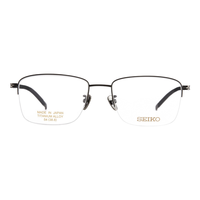 精工(SEIKO)眼镜架钛合金半框眼镜框日本T7451 0OIL 万新防蓝光1.67 0OIL-黑色