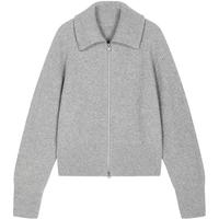 /江南布衣25冬毛针织衫宽松大翻领开衫5X0310250 073/杂烟灰 L