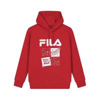 FILA 斐乐 连帽卫衣2024春龘龘龙男女上衣 传奇红-RD 175/96A/L