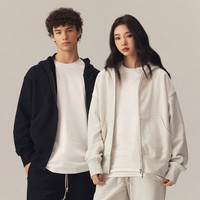 CHINISM CH卫衣男秋季开衫美式拉链运动上衣外套连帽卫衣CXVA16K4100 灰色 L
