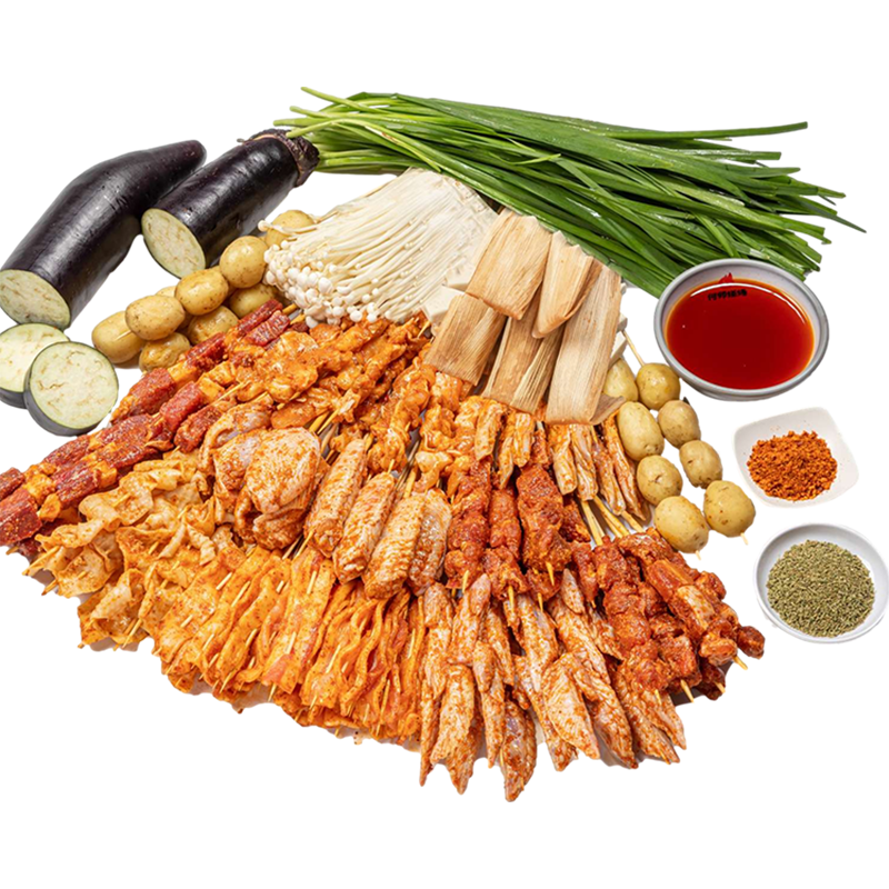 何师烧烤食材套餐露营烧烤食品半成品猪牛羊肉串烤箱空气炸锅食材