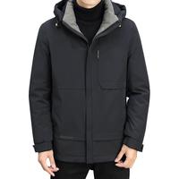 【90白鸭绒】中长款羽绒服男冬季保暖半工装羽绒服舒适外套男
