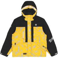 Aape男装秋冬迷彩拼接字母印花连帽面包羽绒服外套7553XAJ